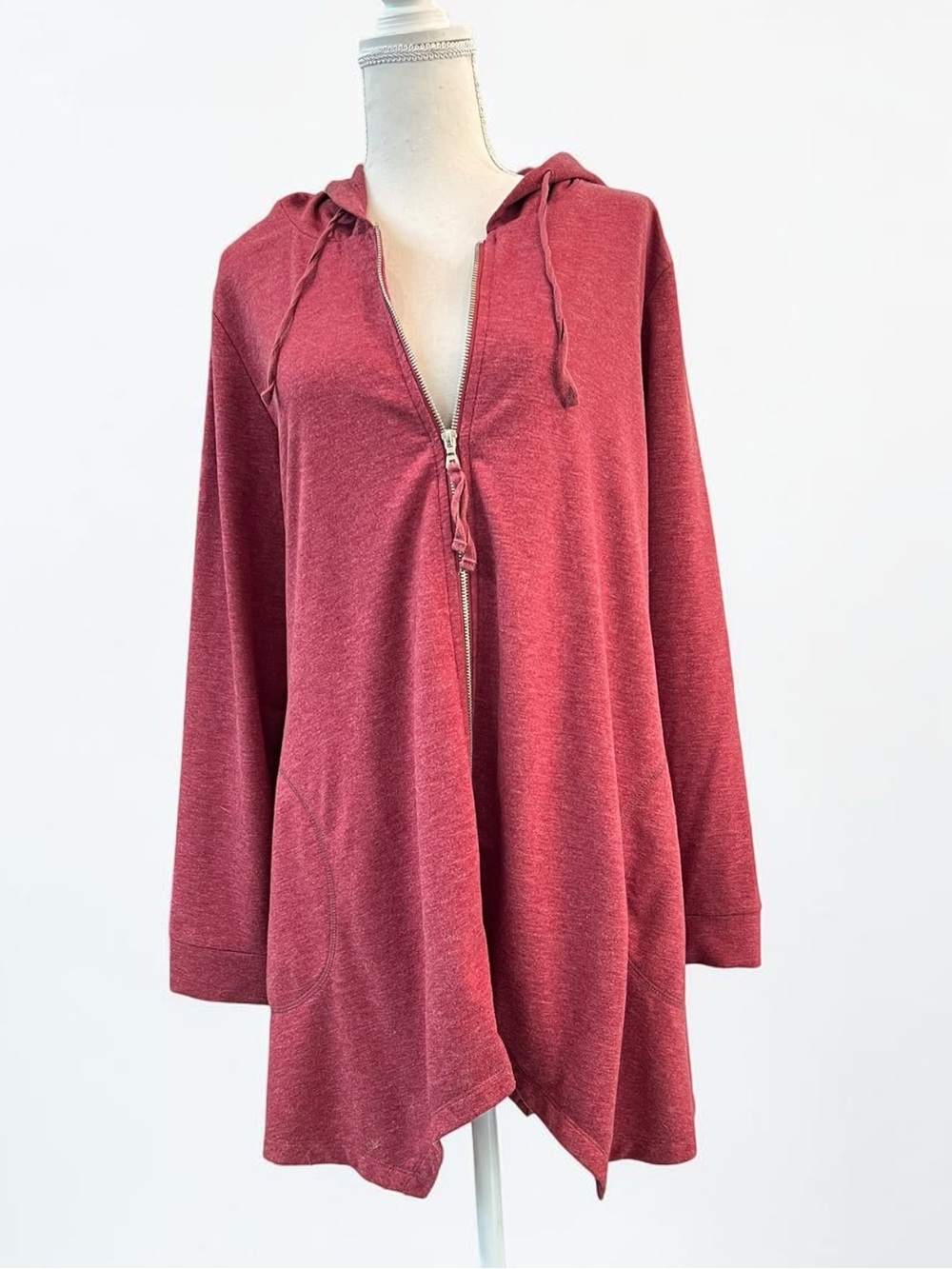 Logo Lori Goldstein Soft Rose Pink Zip Hoodie 1X - Picture 2 of 12